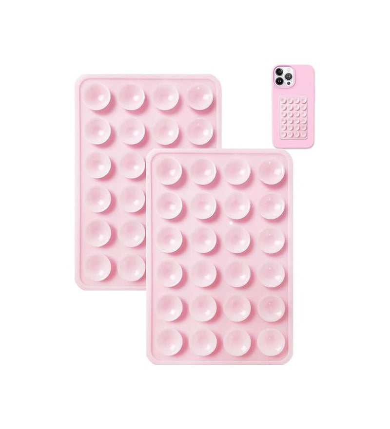 2PCS Silicone Suction Phone Case Mount Non Slip Suction Cup Phone Mount