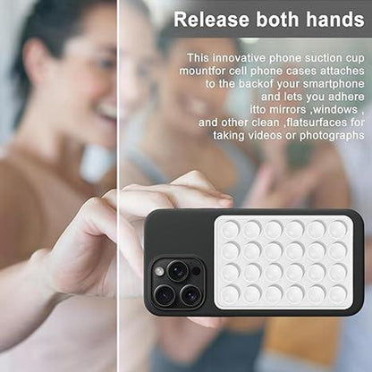 2PCS Silicone Suction Phone Case Mount Non Slip Suction Cup Phone Mount